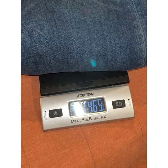 Aqua Blue Cargo Pockets Raw Hem Denim High Rise Wide Leg  Jeans Women's Size 29 - Picture 11 of 11